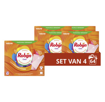 Robijn Color - Wasmiddeldoekjes - 4x 16 stuks