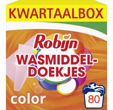 Robijn Color - Wasmiddeldoekjes - 5x 16 stuks