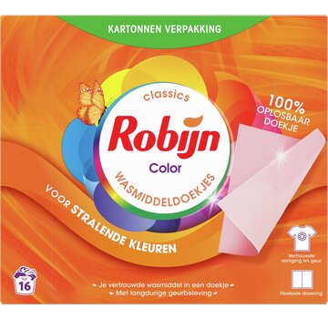 Robijn Color - Wasmiddeldoekjes - 16 stuks