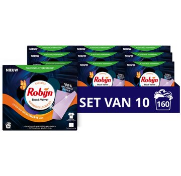 Robijn Black Velvet - Wasmiddeldoekjes - 10x 16 stuks