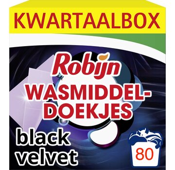 Robijn Black Velvet - Wasmiddeldoekjes - 5x 16 stuks
