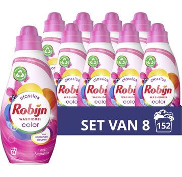Robijn Pink Sensation - Klein & Krachtig - Vloeibaar wasmiddel (665ml) - 8x 19 wasbeurten