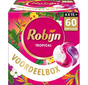 Robijn Color Tropical - Wasmiddel Pods - 4x 15 stuks Wascapsules