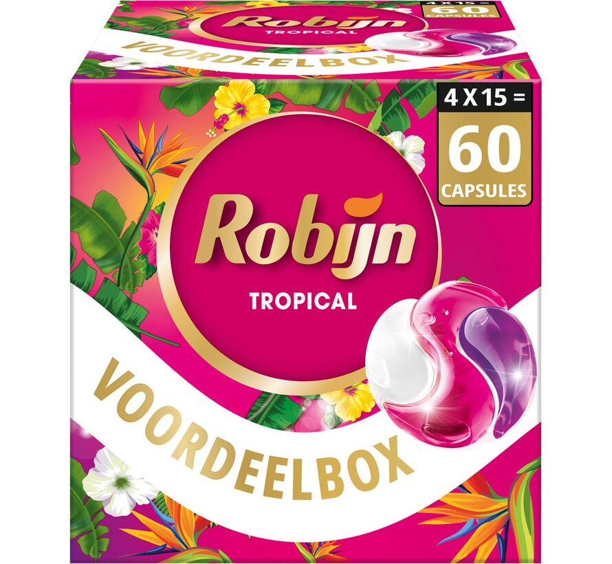 Color Tropical - Wasmiddel Pods - 4x 15 stuks Wascapsules