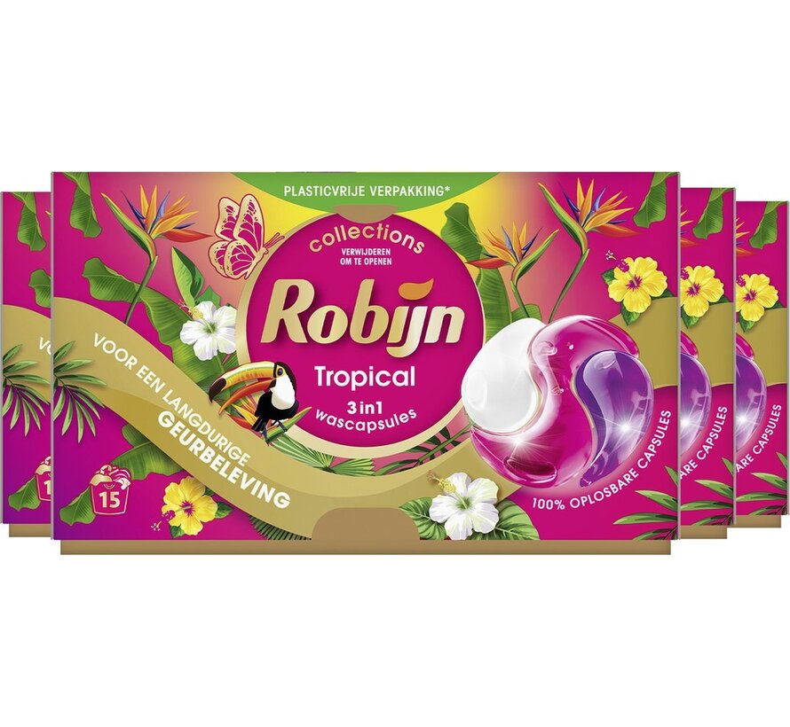 Color Tropical - Wasmiddel Pods - 4x 15 stuks Wascapsules