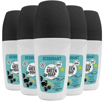 Marcel's Green Soap Mimosa & Zwarte Bes - Deodorant Roller - 5x 50ml