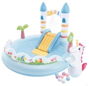 Intex Opblaasbaar speelzwembad - Unicorn Castle - met glijbaan - 196x178x127cm