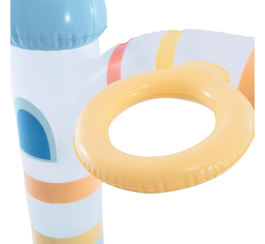 Opblaasbaar speelzwembad - Unicorn Castle - met glijbaan - 196x178x127cm