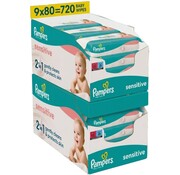 Pampers Sensitive Billendoekjes / Babydoekjes XL - 18x 80 stuks