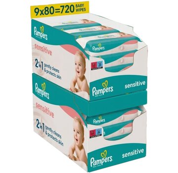 Pampers Sensitive Billendoekjes / Babydoekjes XL - 18x 80 stuks