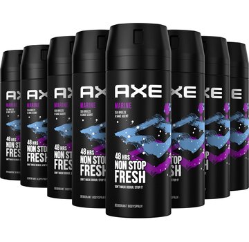 Axe Marine Bodyspray / Deodorant Spray Men - 8x 150ml