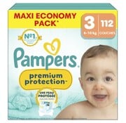 Pampers Premium Protection - Maat 3 (6kg-10kg) - 112 Luiers - Megabox