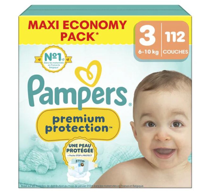 Premium Protection - Maat 3 (6kg-10kg) - 112 Luiers - Megabox