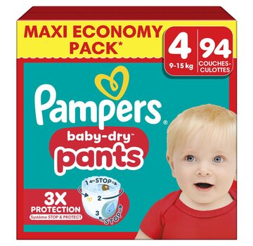 Pampers Baby Dry Pants - Maat 4 (9kg-15kg) - 94 Luierbroekjes - Megabox