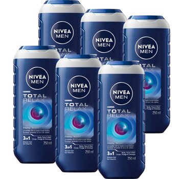 Nivea Men 3in1 - Total Relax Douchegel - 6x 250ml
