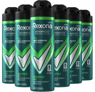 Rexona Men Quantum Dry - Advanced Protection - Deodorant Spray - 6x 150ml