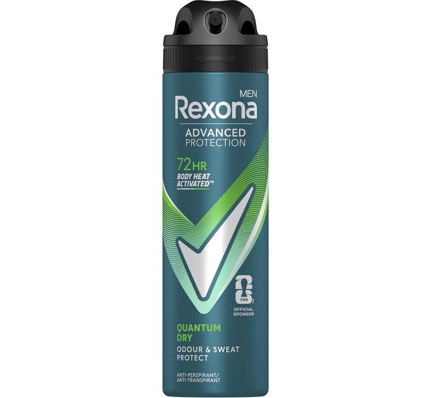 Men Quantum Dry - Advanced Protection - Deodorant Spray - 3x 150ml