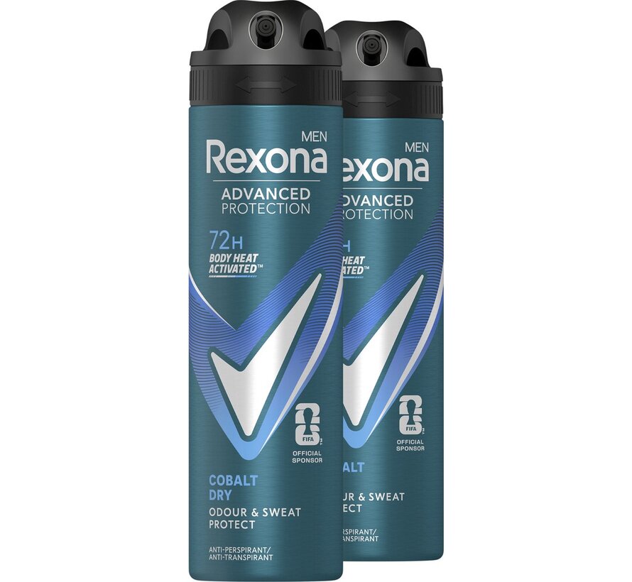 Men Cobalt Dry - Advanced Protection - Deodorant Spray - 2x 150ml
