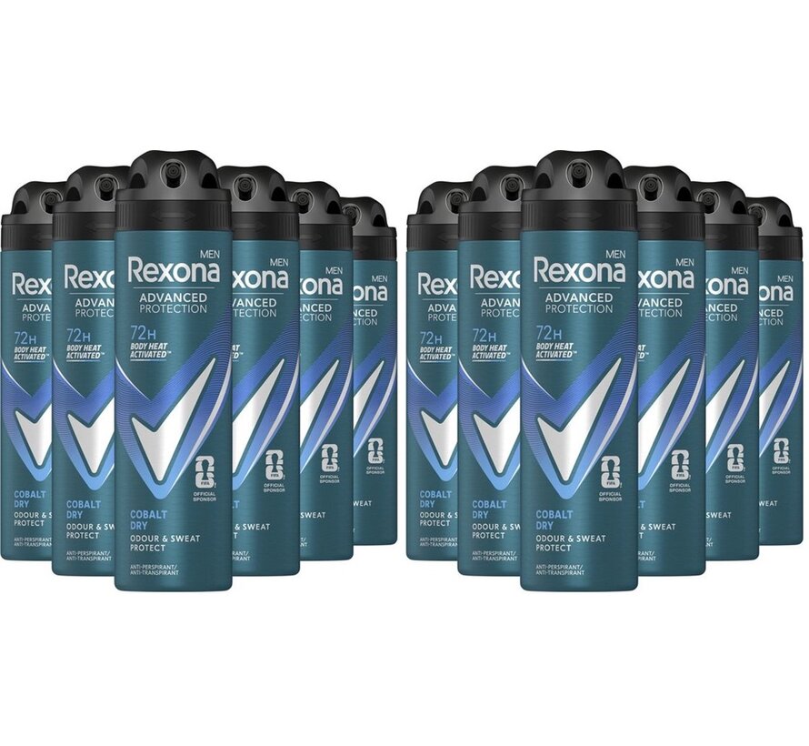 Men Cobalt Dry - Advanced Protection - Deodorant Spray - 12x 150ml