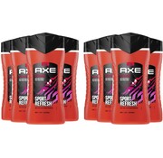 Axe Douchegel Recharge 250ml - 5in1 Sport Refresh - 8 stuks (4x 2-pack)