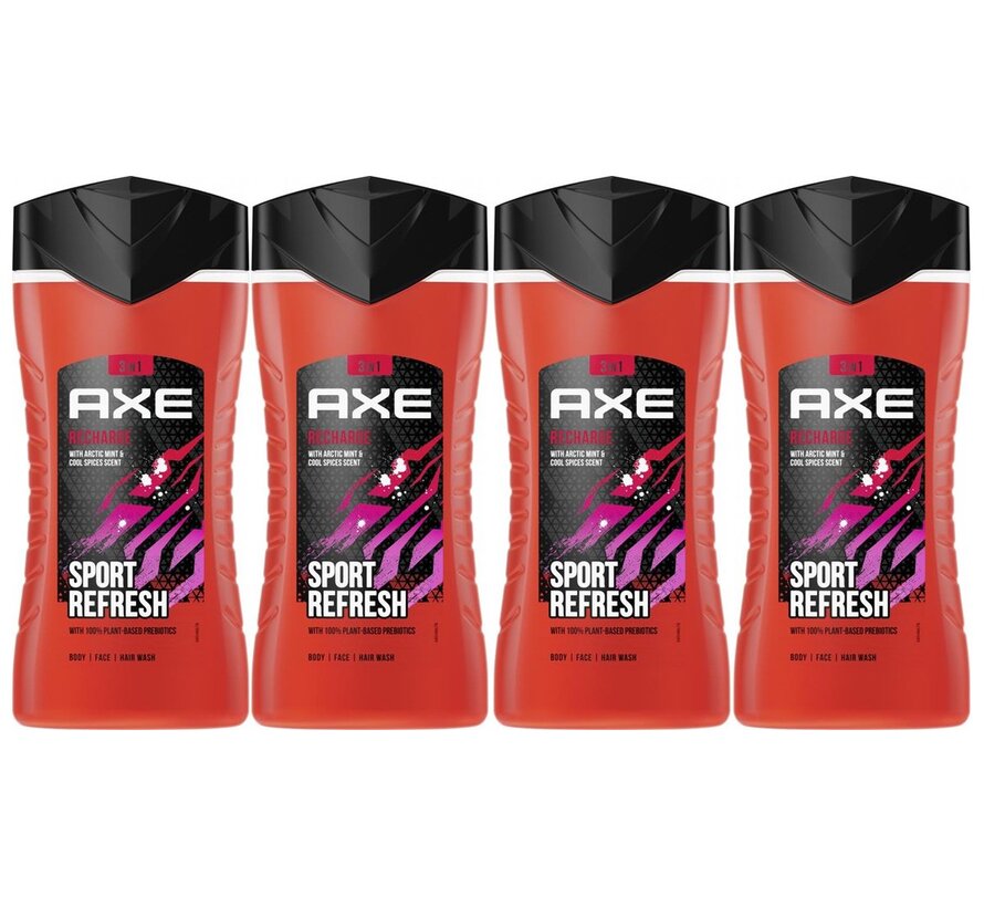Douchegel Recharge 250ml - 5in1 Sport Refresh - 4 stuks (2x 2-pack)