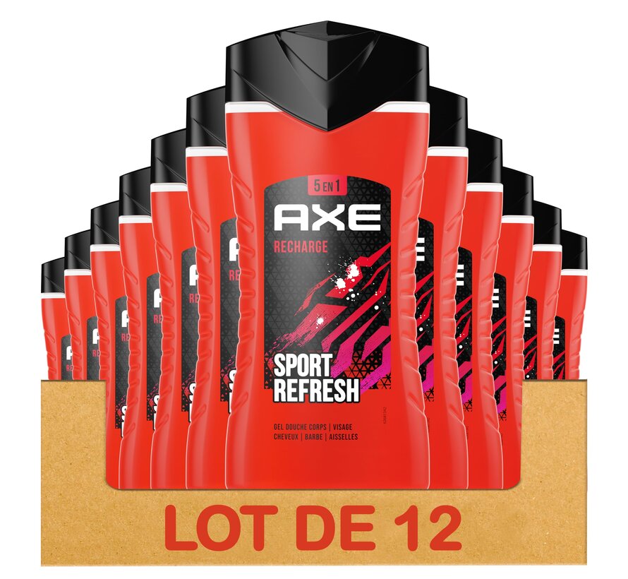Douchegel Recharge 250ml - 5in1 Sport Refresh - 12 stuks (6x 2-pack)