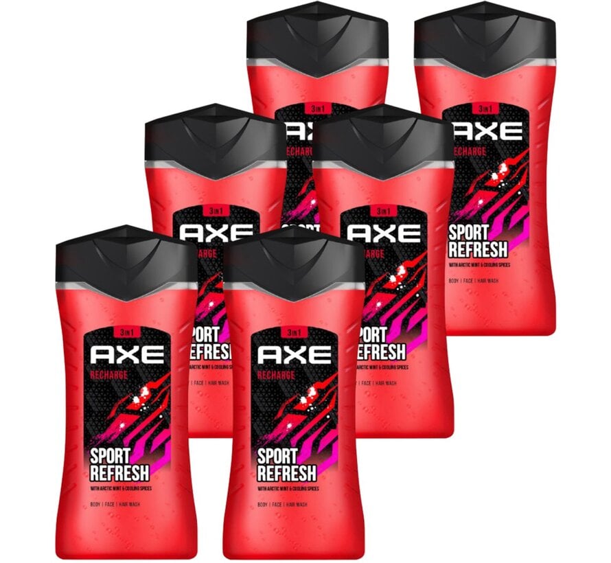 Douchegel Recharge 250ml - 5in1 Sport Refresh - 6 stuks (3x 2-pack)