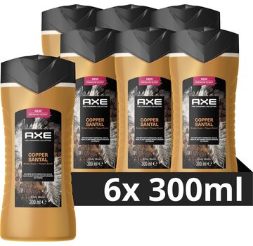 Axe Fine Fragrance Douchegel 300ml - Copper Santal - 6 stuks (3x 2-pack)