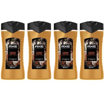 Axe Fine Fragrance Douchegel 300ml - Copper Santal - 4 stuks (2x 2-pack)