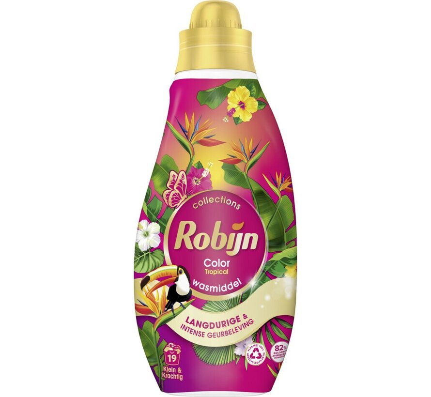 Color Tropical - Klein & Krachtig - Vloeibaar wasmiddel (665ml) - 6x 19 wasbeurten