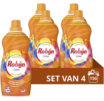 Robijn Color - Klein & Krachtig - Vloeibaar wasmiddel - 4x 39 wasbeurten