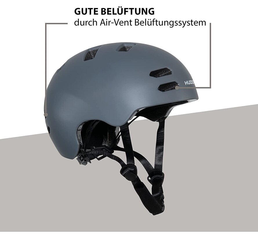 Allround Fietshelm / Skatehelm Universeel - Maat L (58-61cm) Grafiet