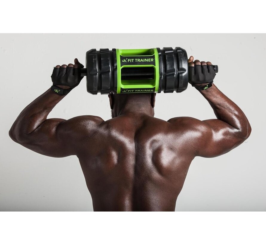 7-in-1 trainer - Dumbbell - Kettlebell - Barbell - Ab Roller- Foam Roller