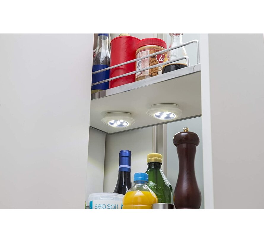 Draadloze Witte LED lampen set incl. afstandsbediening (4-delig)