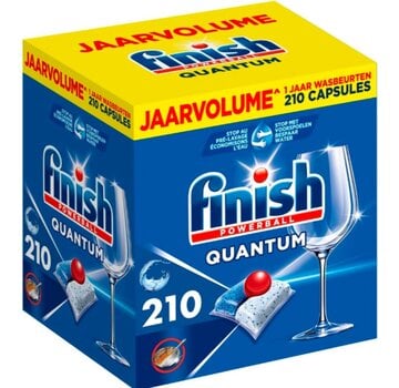 Finish Quantum All-in-1 Powerball Vaatwastabletten - 210 tabs