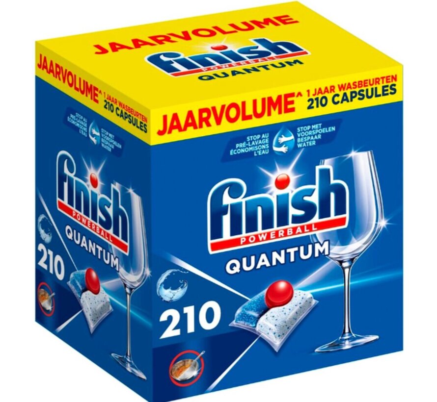Quantum All-in-1 Powerball Vaatwastabletten - 210 tabs