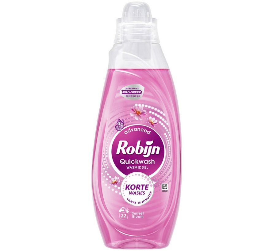 Quickwash - Sunset Bloom - Vloeibaar wasmiddel 837ml - 8x 22 wasbeurten