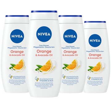 Nivea Orange & Avocado Oil - Douchecreme / Douchegel - 4x 250ml