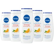 Nivea Orange & Avocado Oil - Douchecreme / Douchegel - 5x 250ml