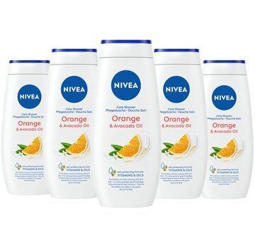Nivea Orange & Avocado Oil - Douchecreme / Douchegel - 5x 250ml