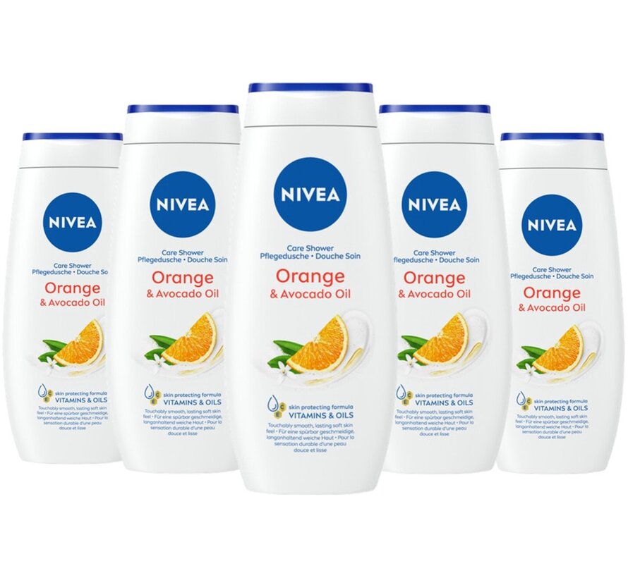 Orange & Avocado Oil - Douchecreme / Douchegel - 5x 250ml