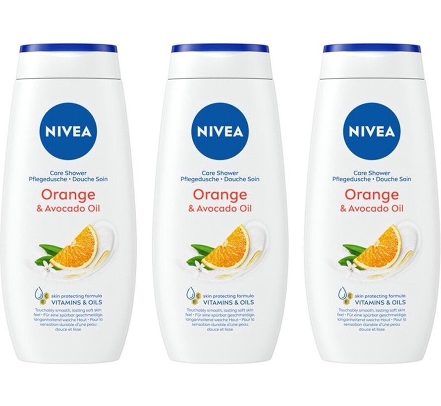 Orange & Avocado Oil - Douchecreme / Douchegel - 3x 250ml