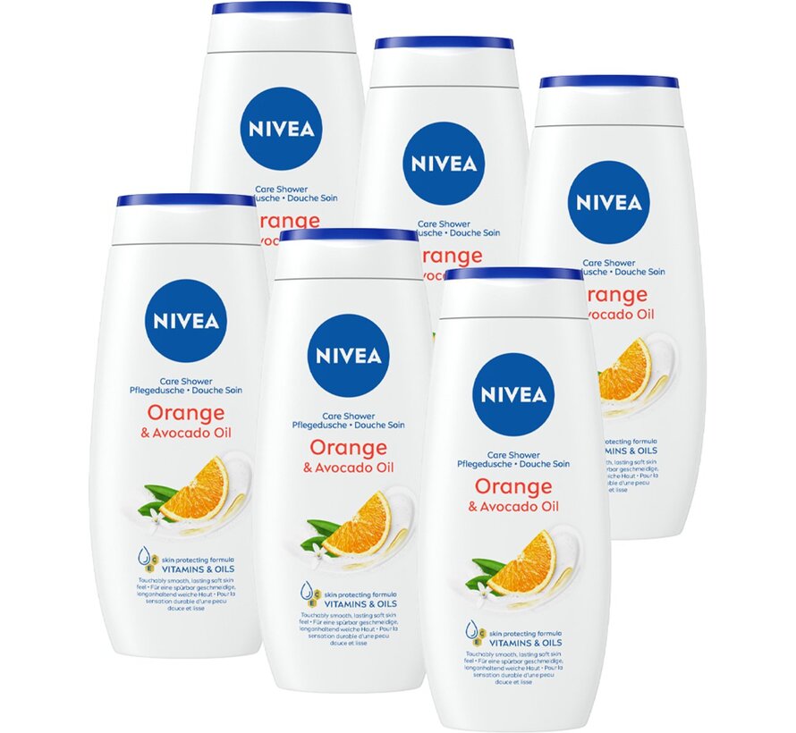 Orange & Avocado Oil - Douchecreme / Douchegel - 6x 250ml