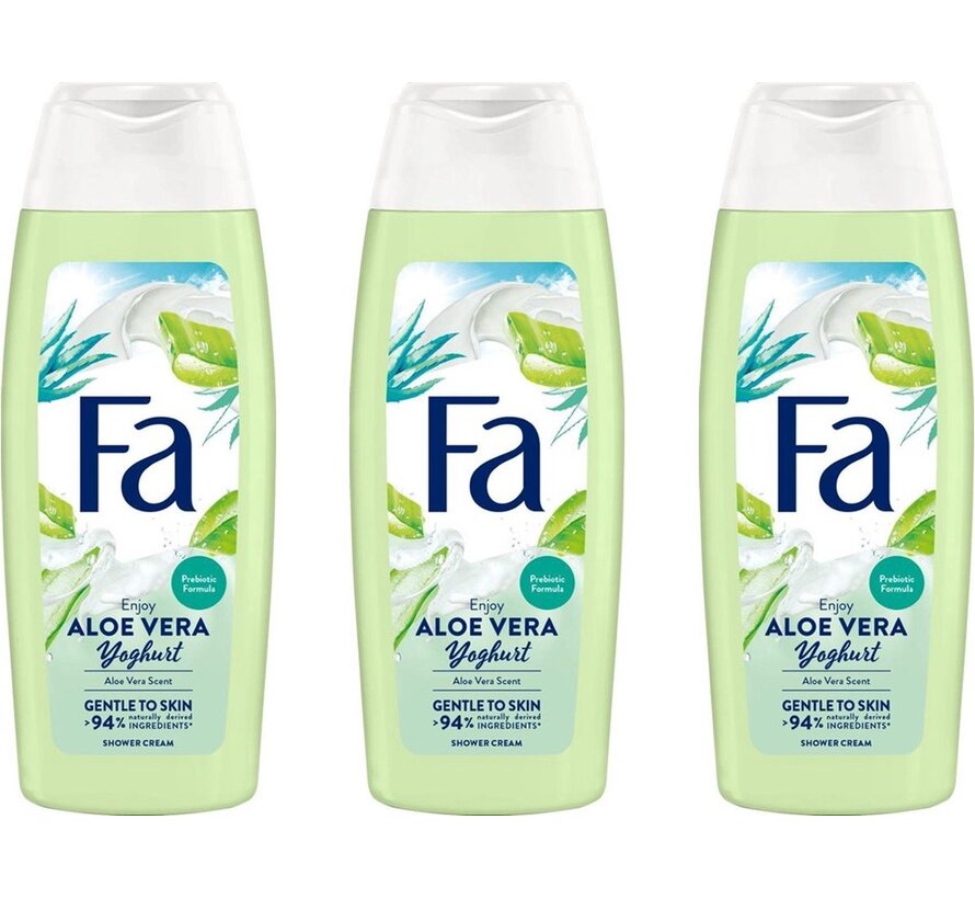 Aloe Vera & Yoghurt - Douchegel / Douchecreme - 3x 250ml