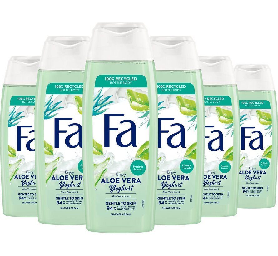 Aloe Vera & Yoghurt - Douchegel / Douchecreme - 6x 250ml