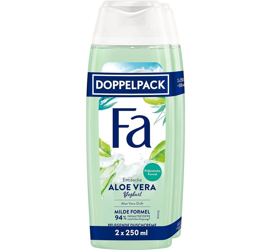 Aloe Vera & Yoghurt - Douchegel / Douchecreme - 2x 250ml