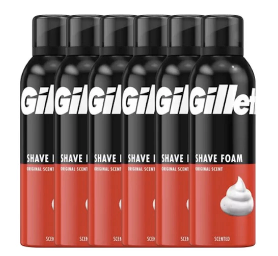 Scheerschuim basic - Regular - 6x 200ml Voordeelverpakking