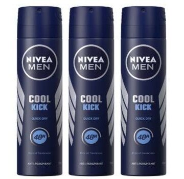 Nivea Cool Kick - Deodorant Spray - 3x 150ml