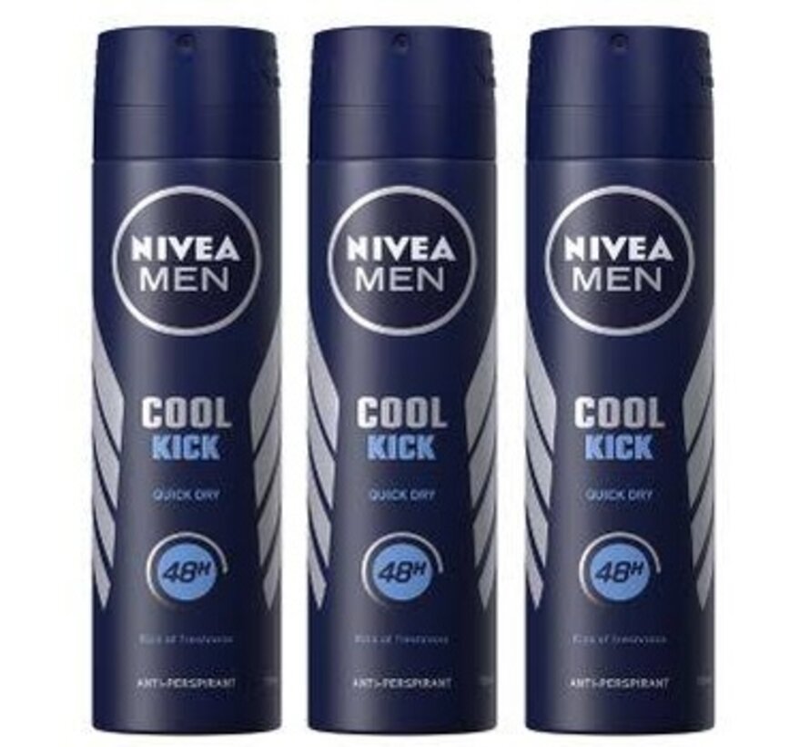 Cool Kick - Deodorant Spray - 3x 150ml