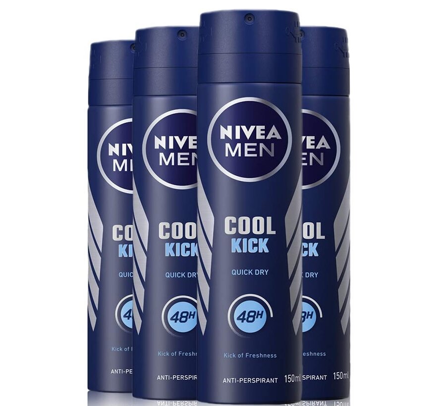 Cool Kick - Deodorant Spray - 4x 150ml